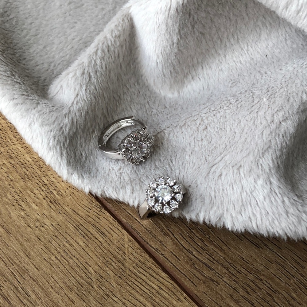 Silver hoop earrings